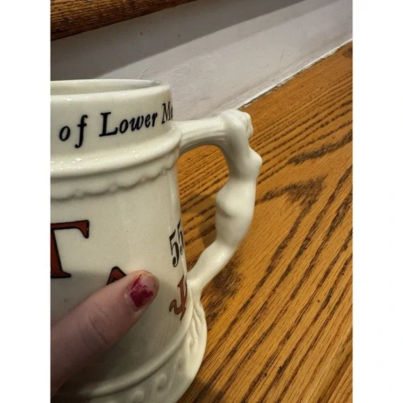 Vtg Gamma Del Of Lower Merion Mug Stein Lady On Handle 1955 Juk-Juk Pennsylvania